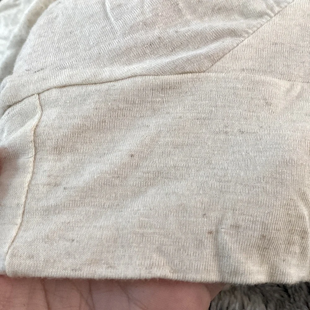 NWOT the PODOLLS Beige Space Dyed Front Seamed Draped Blouse🤍🤍🤍 - Picture 8 of 10